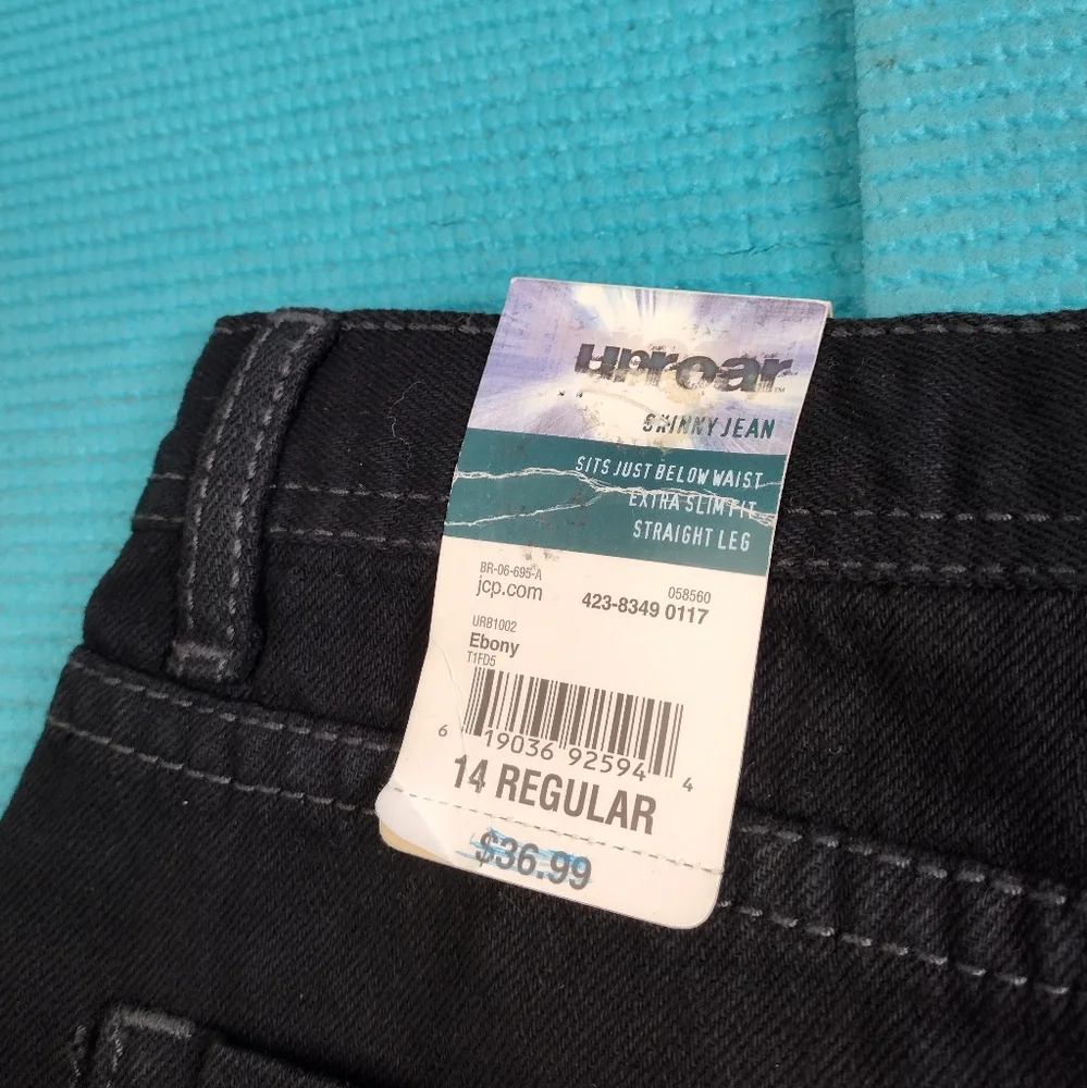 Uprear Skinny Jean Junior Girls Extra Slim Fit Straight Leg Jeans 14R - Picture 11 of 11